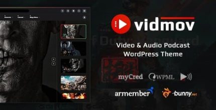 VidMov 2.3.1破解版|视频影视音乐WordPress主题